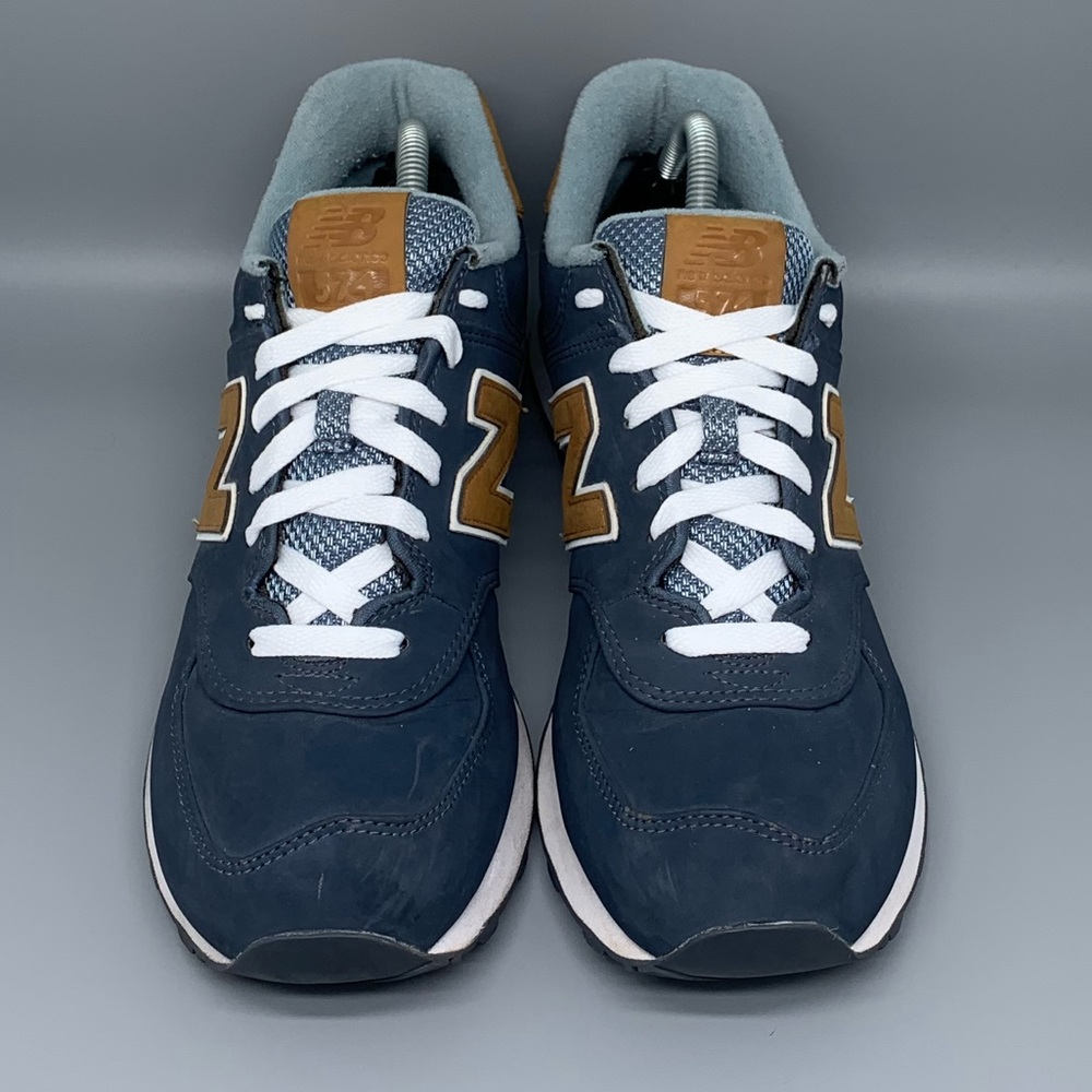 New Balance Navy and Brown Sneakers - Picture 2 of 10